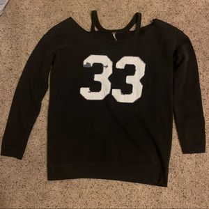 Free people distressed sweatshirt